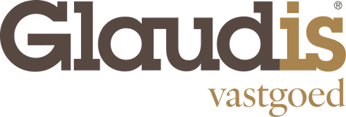 Glaudis vastgoed logo with 'Glaudis' in bold and 'vastgoed' underneath in smaller font.