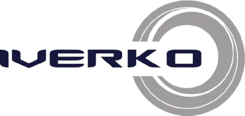 Logo text 'IVERKO' with a stylized circular design element to the right.