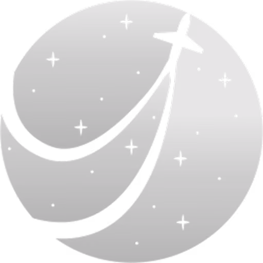 Transparent circle with white sparkles and curved lines on a checkered background.